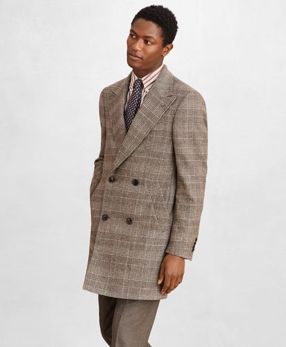 Golden Fleece Double-Breasted Plaid Topcoat