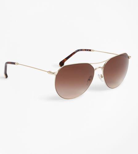 Light-Gold Navigator Sunglasses