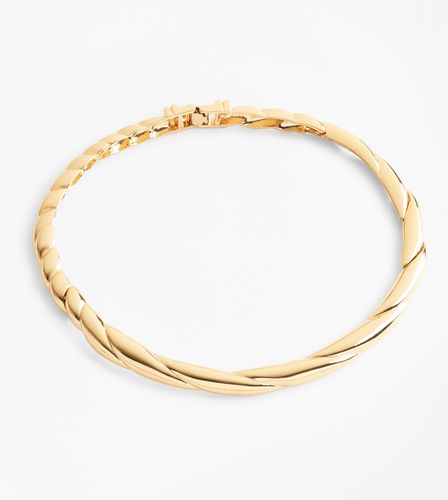 Gold-Plated Twisted Rope Collar Necklace