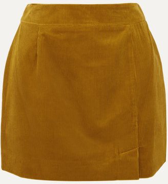 Alex Cotton-corduroy Mini Skirt - Saffron
