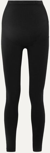Look At Me Now Stretch-jersey Maternity Leggings - Black
