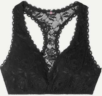 Never Say Never Racie Stretch-lace Soft-cup Bra - Black