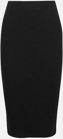 Net Sustain Ribbed Organic Cotton-blend Jersey Midi Skirt - Black