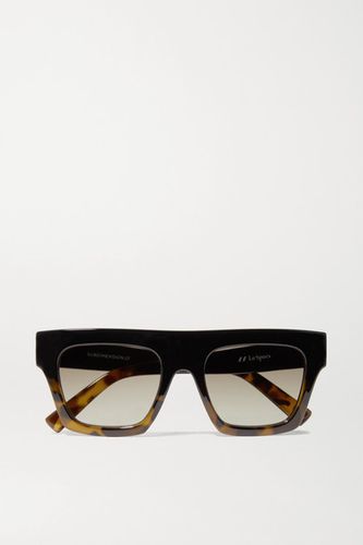 Subdimension D-frame Tortoiseshell Acetate Sunglasses - Black