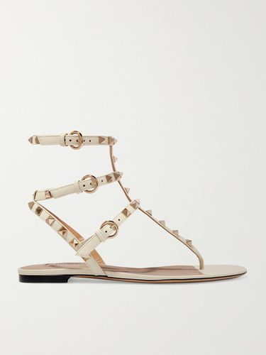 Garavani Rockstud Leather Sandals - White