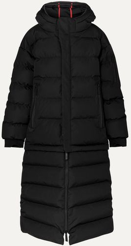 3l Mor Oversized Convertible Hooded Quilted Shell Down Coat - Black