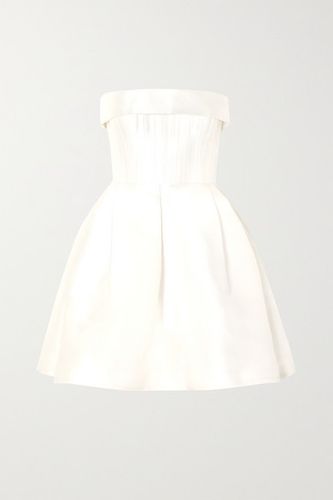 Elyse Strapless Silk-faille Mini Dress - White