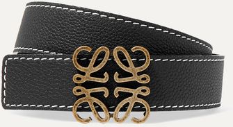 Textured-leather Belt - Black