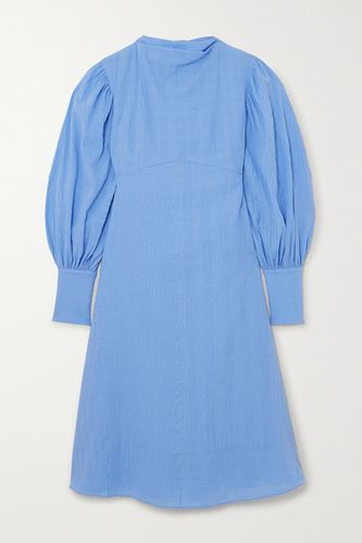 Net Sustain Fleroya Crinkled-organic Cotton Dress - Blue