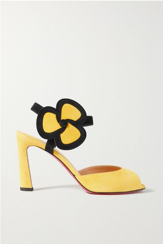 Pansy 85 Two-tone Suede Sandals - Yellow