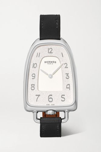 Galop D'hermès 26mm Medium Stainless Steel And Leather Watch - Silver