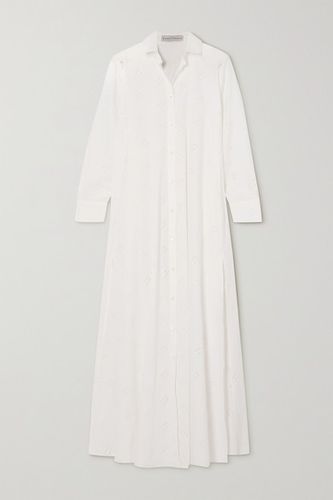 palmer//harding - Casablanca Broderie Anglaise Cotton-blend Poplin Maxi Shirt Dress - White
