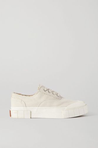 Net Sustain Space For Giants Frayed Organic Cotton-canvas Sneakers - Beige