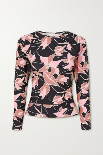 Undercover Floral-print Rash Guard - Black