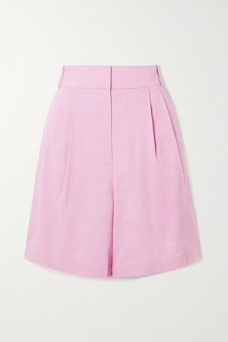 Linen-blend Cargo Shorts - Lilac
