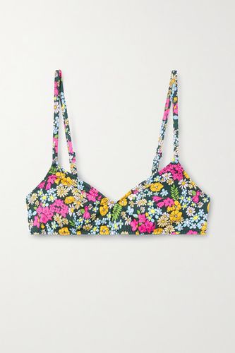 Il Pellicano The Rachel Floral-print Bikini Top - Black