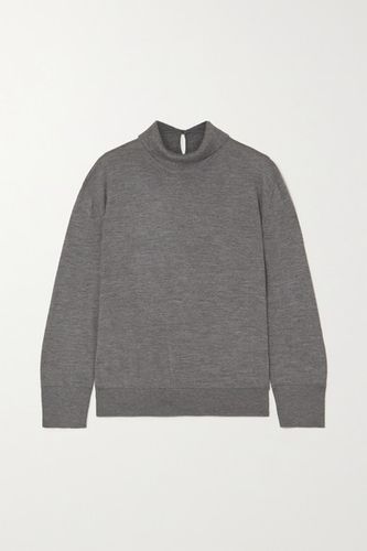 Lupetto Mélange Cashmere And Silk-blend Turtleneck Sweater - Gray