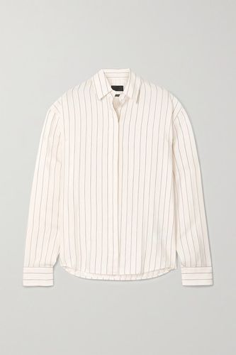 Brady Pinstriped Twill Shirt - White