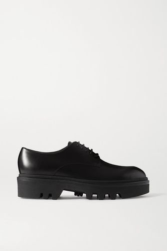 Glossed-leather Brogues - Black