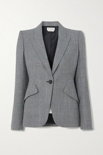 Prince Of Wales Checked Wool And Cashmere-blend Blazer - Gray