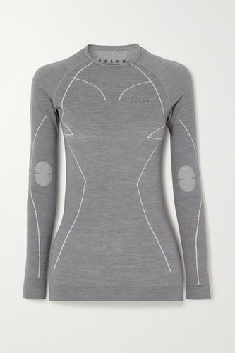 Wool-blend Top - Dark gray