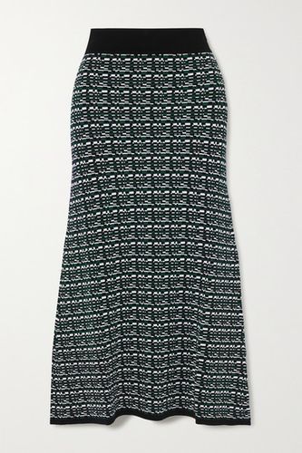 Raquel Jacquard-knit Midi Skirt - Emerald