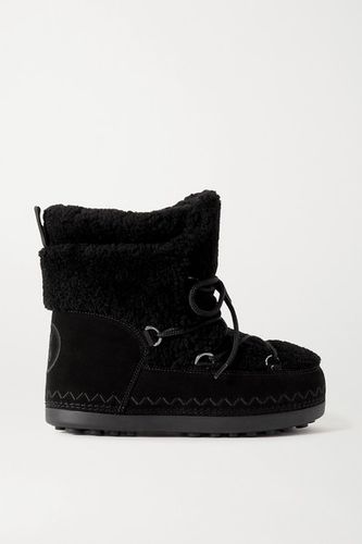 Trois Vallées 15a Suede And Shearling Snow Boots - Black