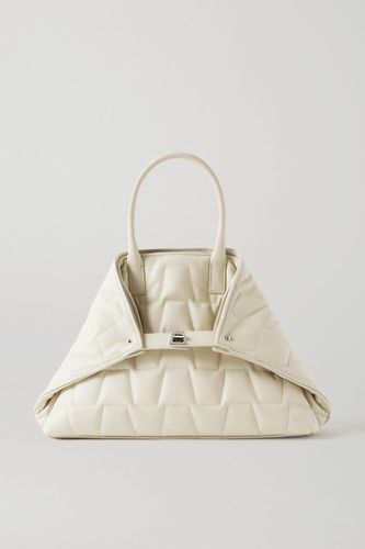 Ai Messenger Small Convertible Quilted Leather Tote - Off-white