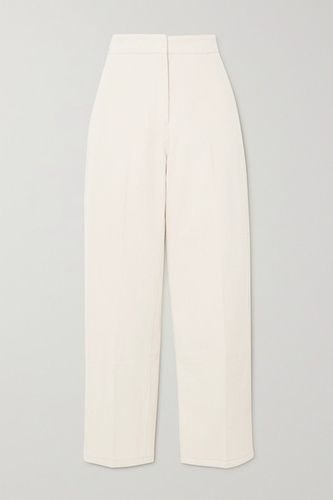 Cotton-twill Tapered Pants - Cream