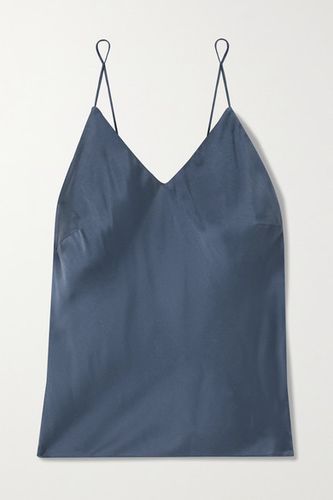 Tali Washed Silk-blend Satin Camisole - Blue