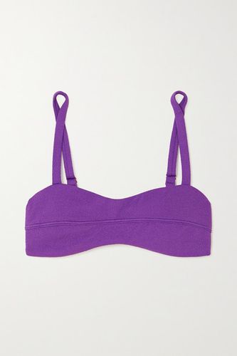 Net Sustain Seersucker Bikini Top - Purple