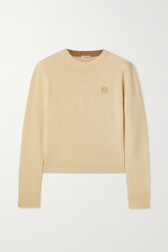 Embroidered Wool Sweater - Pastel yellow