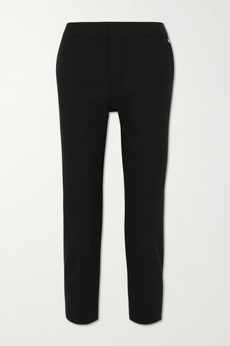 Cropped Stretch-wool Straight-leg Pants - Black