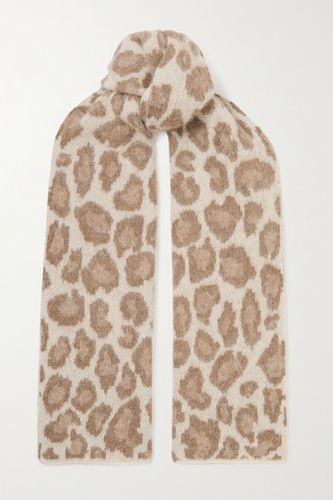 Leopard-jacquard Alpaca-blend Scarf - Leopard print