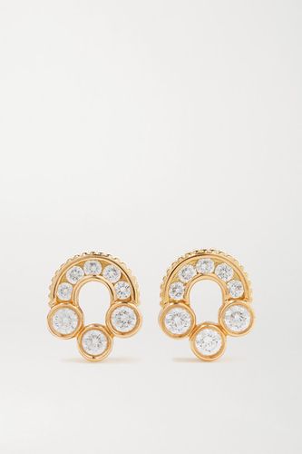 Net Sustain Magnetic Studs 18-karat Gold Diamond Earrings