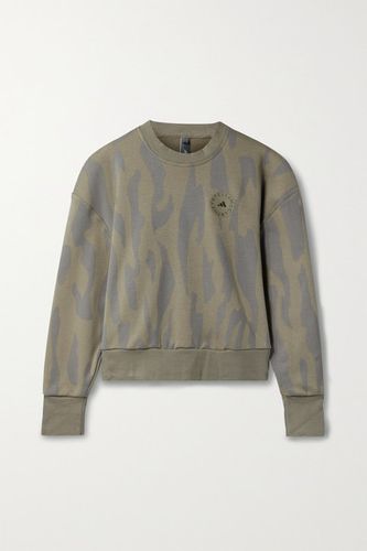 Animal-print Cotton-blend Jersey Sweatshirt - Army green
