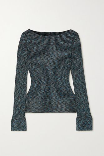 Ribbed-knit Space-dyed Sweater - Blue