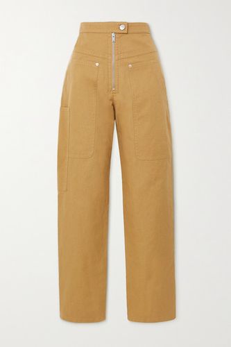 Phil Cotton And Linen-blend Tapered Pants - Camel