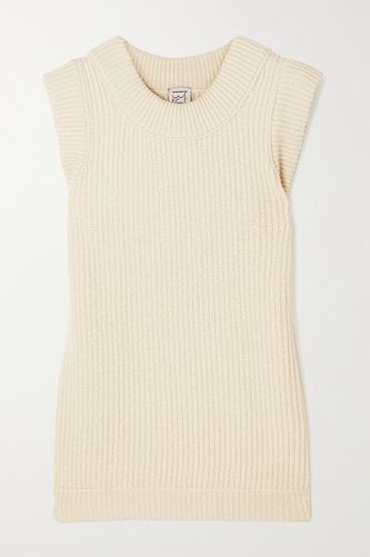 Net Sustain Tauro Ribbed Recycled Wool And Organic Cotton-blend Tank - Cream