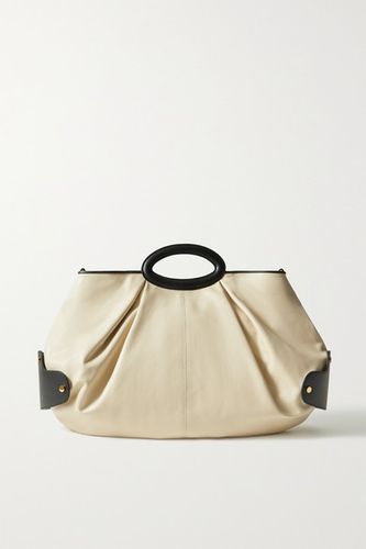 Balloon Medium Two-tone Leather Tote - Off-white