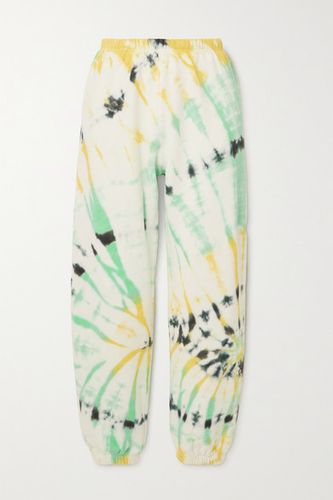 Tie-dyed Cotton-jersey Track Pants - Green