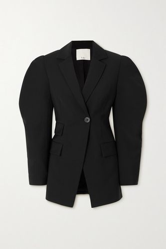 Wool-crepe Blazer - Black