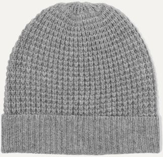 Holby Waffle-knit Cashmere Beanie - Gray