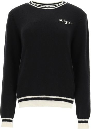 Sweater With Logo Embroidery