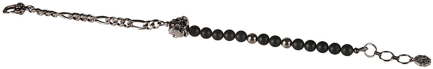 Beads & Skull Chain Bracelet