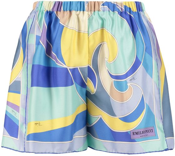 Printed Silk Shorts