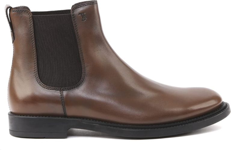 Chelsea Boots In Leather With Embossed Logo