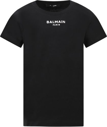 Black T-shirt For Kids With Logo