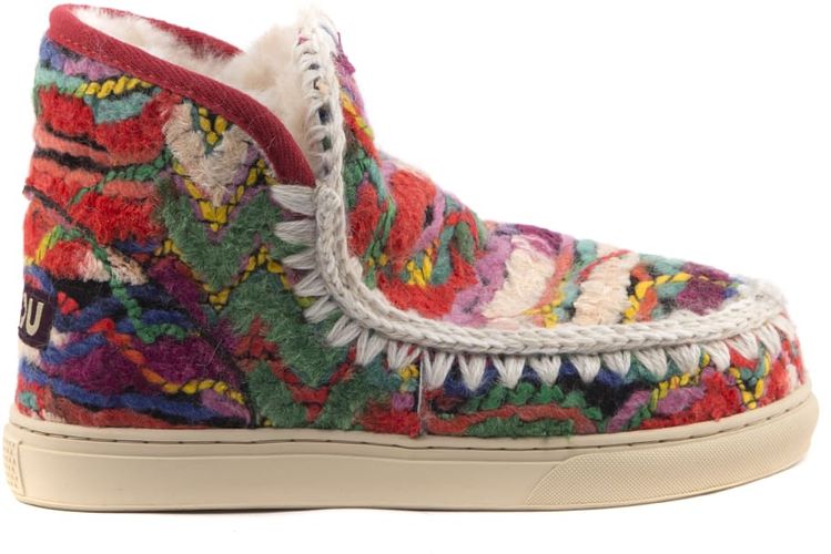 Multicolor Ethnic Wool Ankle Boot