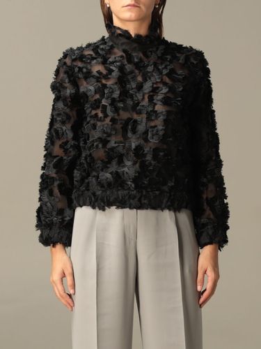 Top Giorgio Armani Top In Organza With Fringes